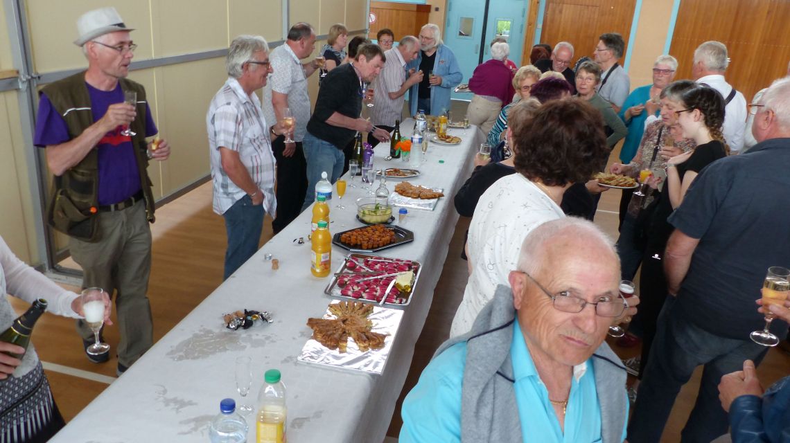 le pot d'accueil de nos amis Bretons