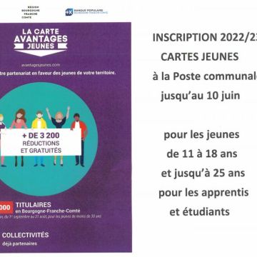 Inscription cartes jeunes