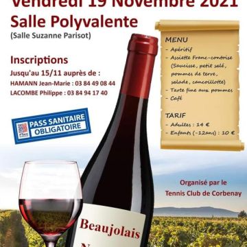 Soirée Beaujolais du Tennis Club